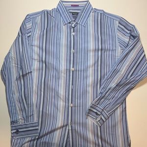 Men's Paul Smith London Dress Shirt w/Art Deco Cuff Links 16.5 - 42